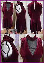 RIVER ISLAND bordeaux velours jurk maat 16 (42/44), Kleding | Dames, River Island, Maat 42/44 (L), Ophalen of Verzenden, Zo goed als nieuw