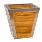 Plantenbak rvs-teak, laatste modellen 2025, Ophalen, Minder dan 60 cm, Vierkant, Nieuw