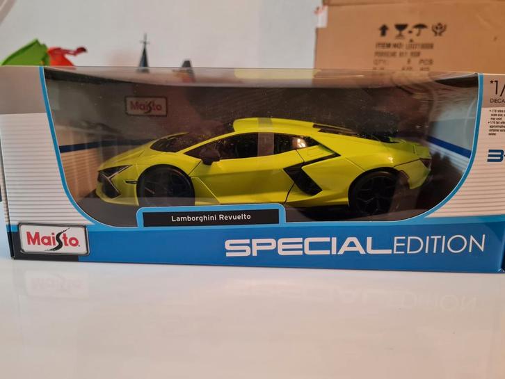 Lamborghini Revuelto Lime groen 1:18 ( Maisto), Hobby en Vrije tijd, Modelauto's | 1:18, Nieuw, Auto, Maisto, Ophalen of Verzenden
