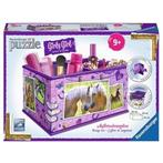 Te koop, 3D puzzel opbergdoos(open ) paarden, Ophalen of Verzenden, Zo goed als nieuw, Meisje