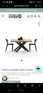 Uitschuifbare tafel Emma, Ophalen, 100 tot 150 cm, 50 tot 100 cm, Zo goed als nieuw