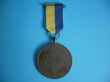 Medaille 3M marathon Leiden 12 10 KM loop juni 1994. beschikbaar voor biedingen