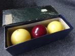 Drie antieke biljartballen, Sport en Fitness, Biljarten en Poolen, Ophalen of Verzenden, Gebruikt, Keu of Ballen