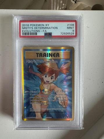 Misty’s Determination PSA 9 Pokemon kaart gegrade beschikbaar voor biedingen