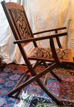 KOOPJE !!!!>>> Houten gestoffeerde klapstoel uit de 19e eeuw, Antiek en Kunst, Antiek | Meubels | Stoelen en Banken, Ophalen of Verzenden