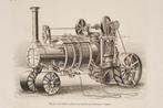 Tractiemachine locomobiel - Antieke illustraties, Verzamelen, Verzenden, Voor 1940, Zo goed als nieuw