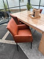 Mooie tafelset met 4 nieuwe stoelen, Ophalen of Verzenden, Zo goed als nieuw