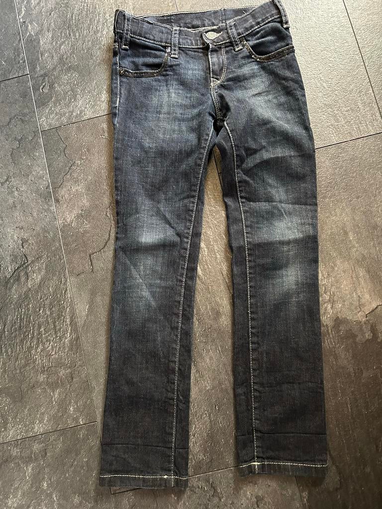 Levi's spijkerbroek maat 128 - Zwarte glitter, Ophalen of Verzenden, Gebruikt, Meisje, Broek