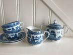 Setje blauw wit, suiker room en 2 kop en schotel, Ophalen of Verzenden