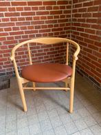 Deens design vintage stoel goede staat organisch mid century, Ophalen, Gebruikt, Bruin, Eén