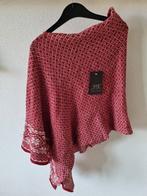 100% lamswol poncho. Joanna Hunter Knitwear Shetland. Nieuw!, Ophalen of Verzenden, Nieuw, Rood