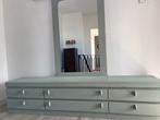 Groene Kaptafel met Spiegel en 6 Laden, Huis en Inrichting, Ophalen, Gebruikt