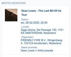 Dean Lewis Ziggodome Amsterdam, Tickets en Kaartjes, Concerten | Pop, Februari, Twee personen