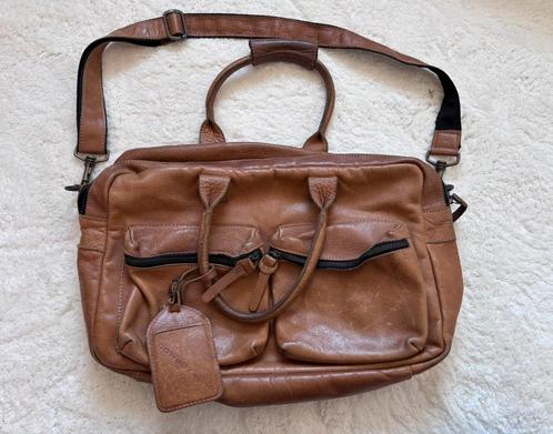 Prachtige, leren cowboysbag, Kinderen en Baby's, Luiertassen, Zo goed als nieuw, Ophalen of Verzenden