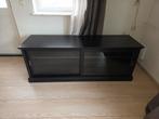 Zwart TV-meubel in perfecte staat - 160cm breed, 150 tot 200 cm, Ophalen of Verzenden, Zo goed als nieuw, Minder dan 100 cm