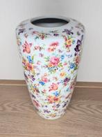 Grote vaas floraal motief - Plankenhammer Floss Bavaria 35cm, Antiek en Kunst, Ophalen of Verzenden