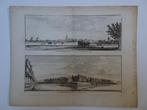 gravures Dorp Bodegraven en Wierikker Schans, Spilman 1745, Verzenden