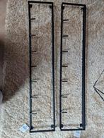 Zwart metalen industriële kapstokken (2 stuks), Huis en Inrichting, Nieuw, Minder dan 100 cm, Ophalen of Verzenden, Metaal