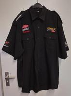 Vintage XXXXL zwart Chevrolet korte mouw overhemd geborduurd, Ophalen of Verzenden, Zo goed als nieuw, Auto's