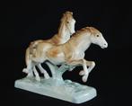 VERKOCHT ! Galopperende paarden 1970's Puntgaaf Royal Dux, Antiek en Kunst, Ophalen of Verzenden