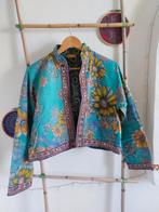 Uniek, vintage kantha jasje uit India, Kleding | Dames, Maat 38/40 (M), Blauw, Nieuw, Ophalen of Verzenden
