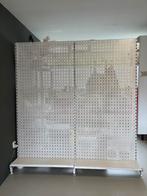 Wit metalen winkelrek/displayrek, demontabel,, Ophalen