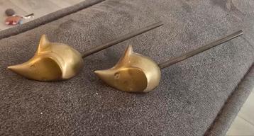Vintage Messing Muisjes - Set van 2 beschikbaar voor biedingen