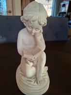 Schattig zwaar beeld van een lezende engel, Ophalen of Verzenden