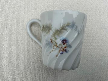 Vintage Haviland Porseleinen Kopjes met Bloemenmotief 6x beschikbaar voor biedingen