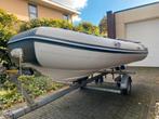 Mooie rib rubberboot met 15 pk 4 tact mercury, Watersport en Boten, Zo goed als nieuw, Benzine, Minder dan 70 pk, Overige materialen