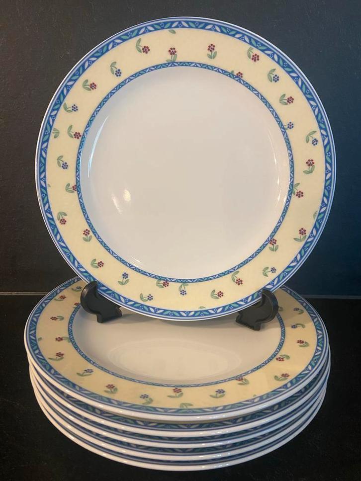 Villeroy & Boch Adeline Ontbijtborden (6 stuks), Huis en Inrichting, Keuken | Servies, Gebruikt, Bord(en), Overige stijlen, Porselein