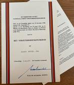 Toekening verzetsherdenkingskruis., Ophalen of Verzenden, Nederland