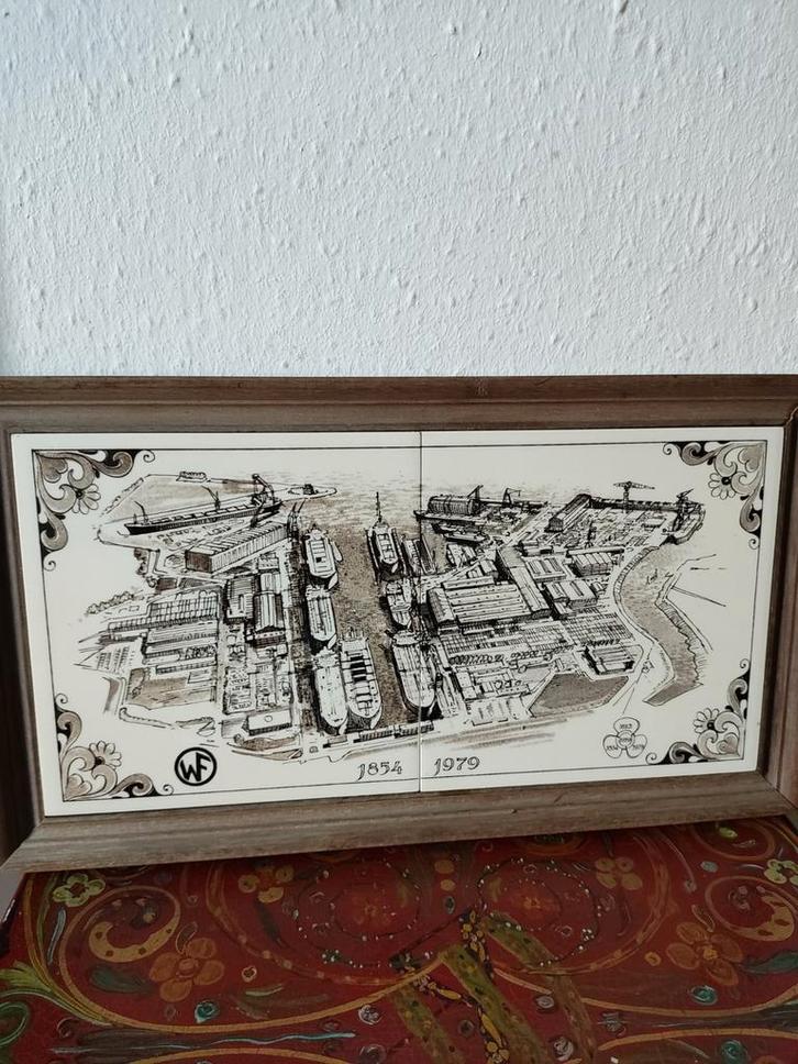 Prachtig tegeltableau van Wilton-Fijenoord 1854 - 1979, Antiek en Kunst, Antiek | Wandborden en Tegels, Verzenden