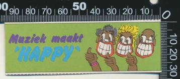 Sticker: Muziek maakt happy beschikbaar voor biedingen