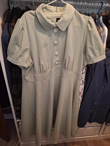 Hell bunny cottage green 3xl swing jurk groen diamantknoop beschikbaar voor biedingen