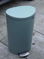 Brabantia FlatBack Prullenbak 30L (Mineral Mint), Kunststof, Met pedaal, 50 tot 75 cm, Ophalen of Verzenden