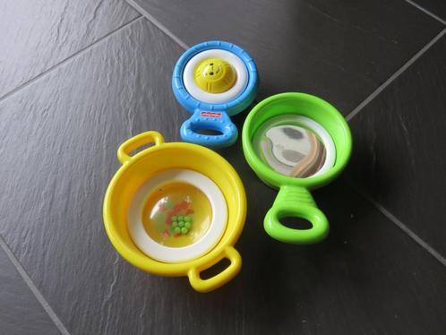 Fisher price stapel pannen set 3 delige activity. Als nieuw., Kinderen en Baby's, Speelgoed | Babyspeelgoed, Zo goed als nieuw
