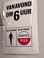 emaille reclamebord Amstel, Ophalen, Zo goed als nieuw, Reclamebord