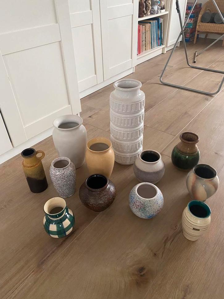 West Germany vazen in diverse maten,, Huis en Inrichting, Woonaccessoires | Vazen, Zo goed als nieuw, Overige kleuren, Minder dan 50 cm
