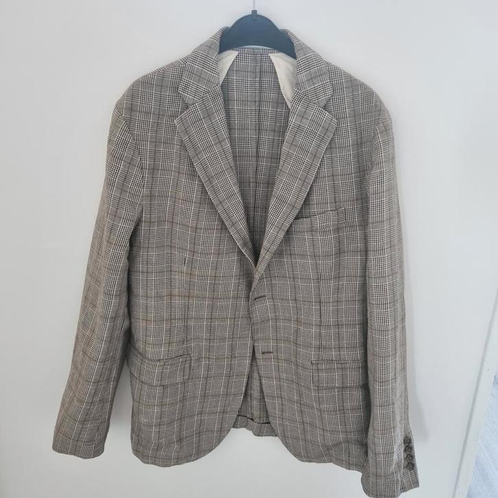 Zara blazer met ruitpatroon – getailleerd, Kleding | Heren, Kostuums en Colberts, Zo goed als nieuw, Maat 48/50 (M), Overige kleuren