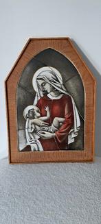 Opaliet glazen afbeelding Maria met Jezus van Jan Perey, Ophalen of Verzenden