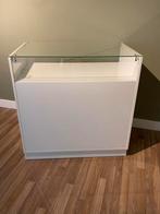 Witte balie met Glas, Ophalen, Met plank(en), 100 tot 150 cm, 75 cm of meer