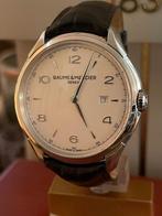 Baume Mercier Clifton 45mm heren horloge absolute nieuwstaat, Overige merken, Leer, Staal, Polshorloge
