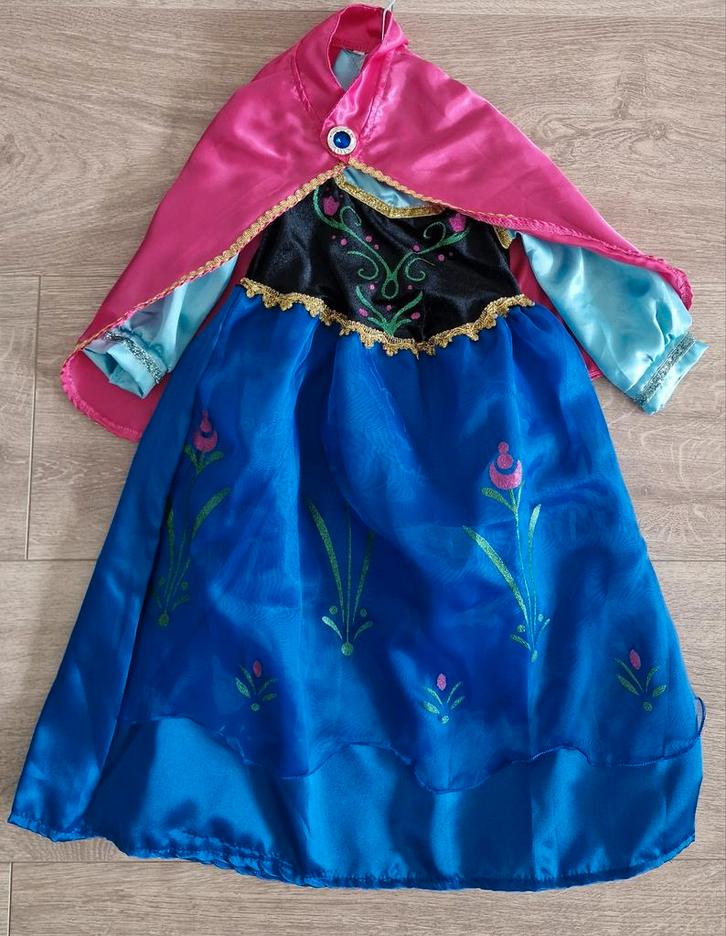Anna Jurk Frozen met Mantel - Maat 104, Kinderen en Baby's, Carnavalskleding en Verkleedspullen, Zo goed als nieuw, Meisje, 104 of kleiner