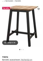 2 Bartafels met 4 Krukken van ikea, Ophalen, Gebruikt, Met voetsteun, 90 cm of meer