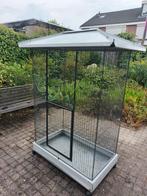 Binnen/buiten vogelkooi, Dieren en Toebehoren, Vogels | Hokken en Kooien, Ophalen, Zo goed als nieuw, Metaal, Vogelkooi