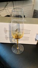 2 champagne glazen smoked gold nieuw, Verzamelen, Ophalen, Nieuw, Overige typen