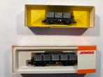 Arnold 4955 & 0456 wagons met afvalcontainers, zgan in ovp, Arnold, Gelijkstroom, Wagon, Ophalen of Verzenden