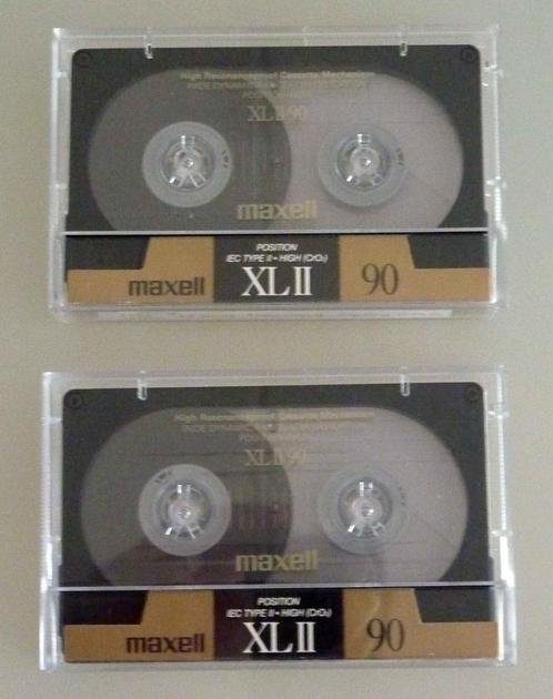 2 Maxell XLII 90 Position Type II Resonanceproof cassette, Cd's en Dvd's, Cassettebandjes, Gebruikt, Origineel, 2 t/m 25 bandjes