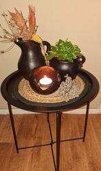 Bijzet tafeltje incl.decoratie!, Minder dan 55 cm, Rond, Zo goed als nieuw, Ophalen